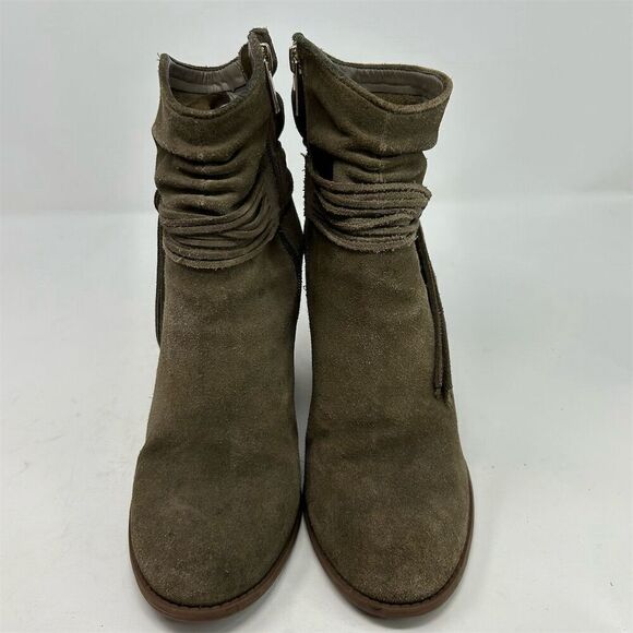 Jessica Simpson Women's Gray Ankle Booties Size 9 Fringe Tassel Block Heel - Picture 4 of 15